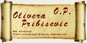 Olivera Pribišević vizit kartica